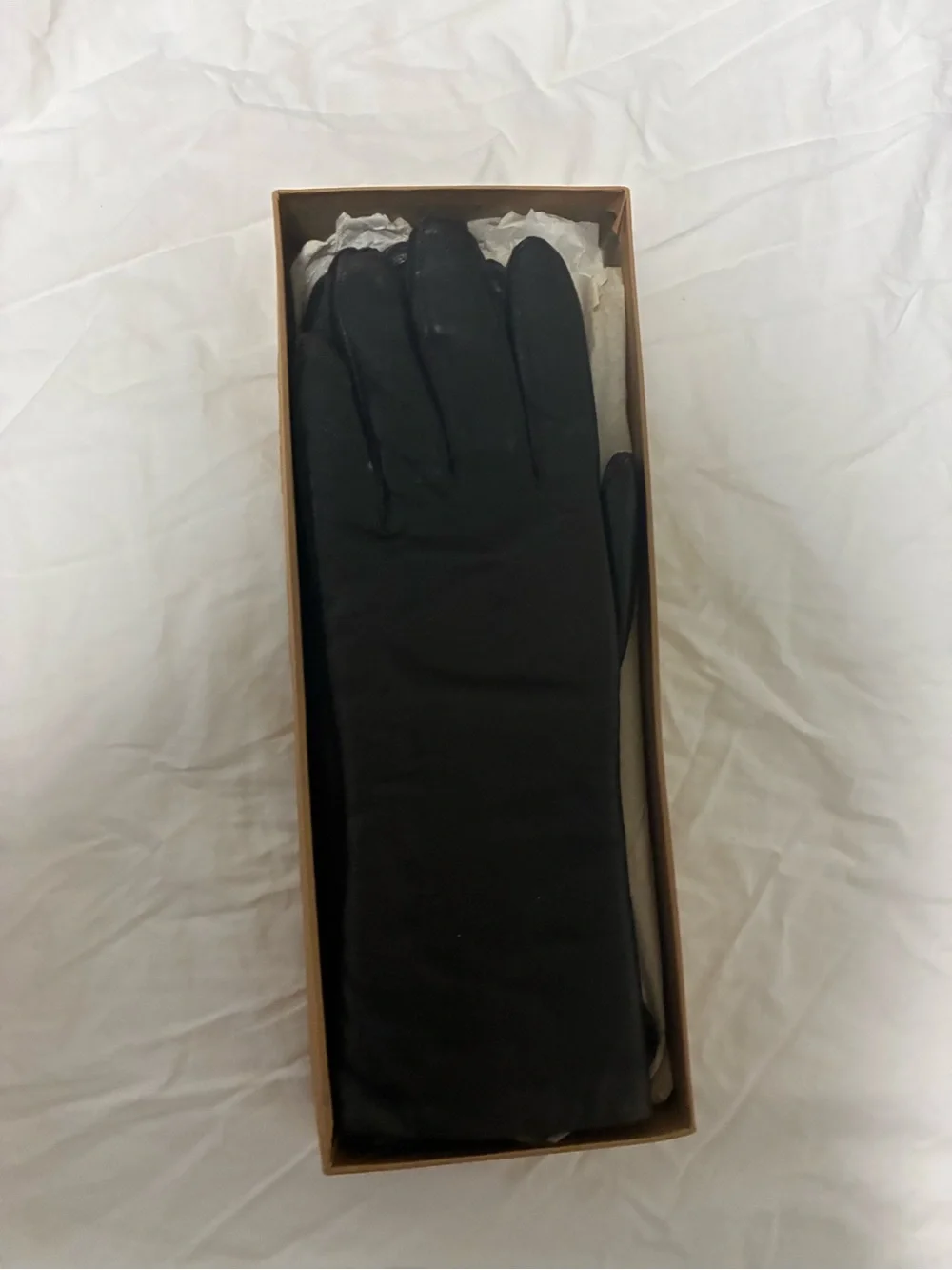 Vintage Black Leather Women’s Gloves - size Medium